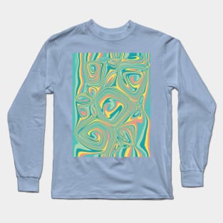 Green Pattern Long Sleeve T-Shirt